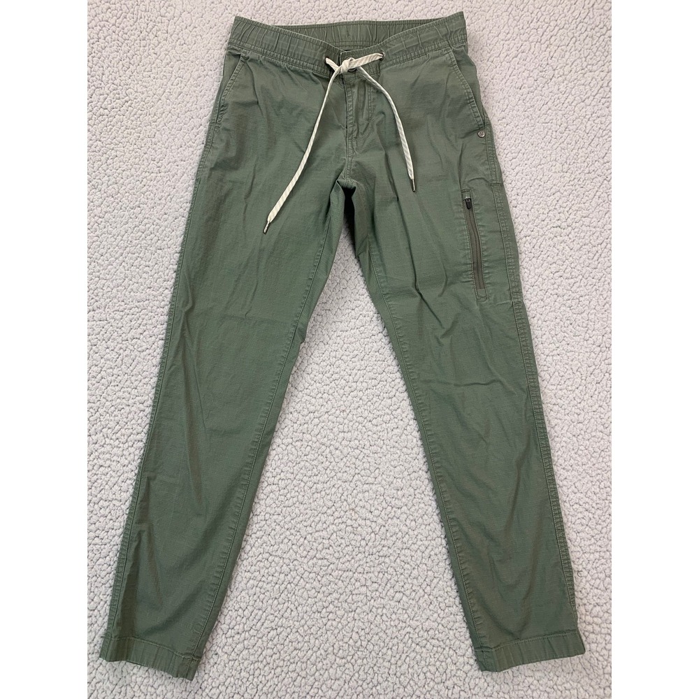 Vuori Ripstop Climber Pants Mens XS Green Cotton Blend Tapered Cargo Leg‎